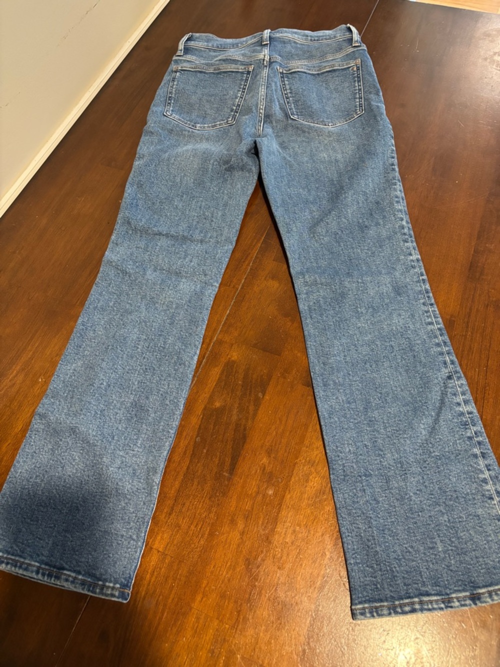 Madewell Blue Flare Jeans - Mid Wash - Picture 2 of 5